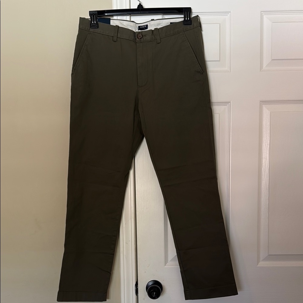 J. Crew Green Chinos Straight-Leg Versatile